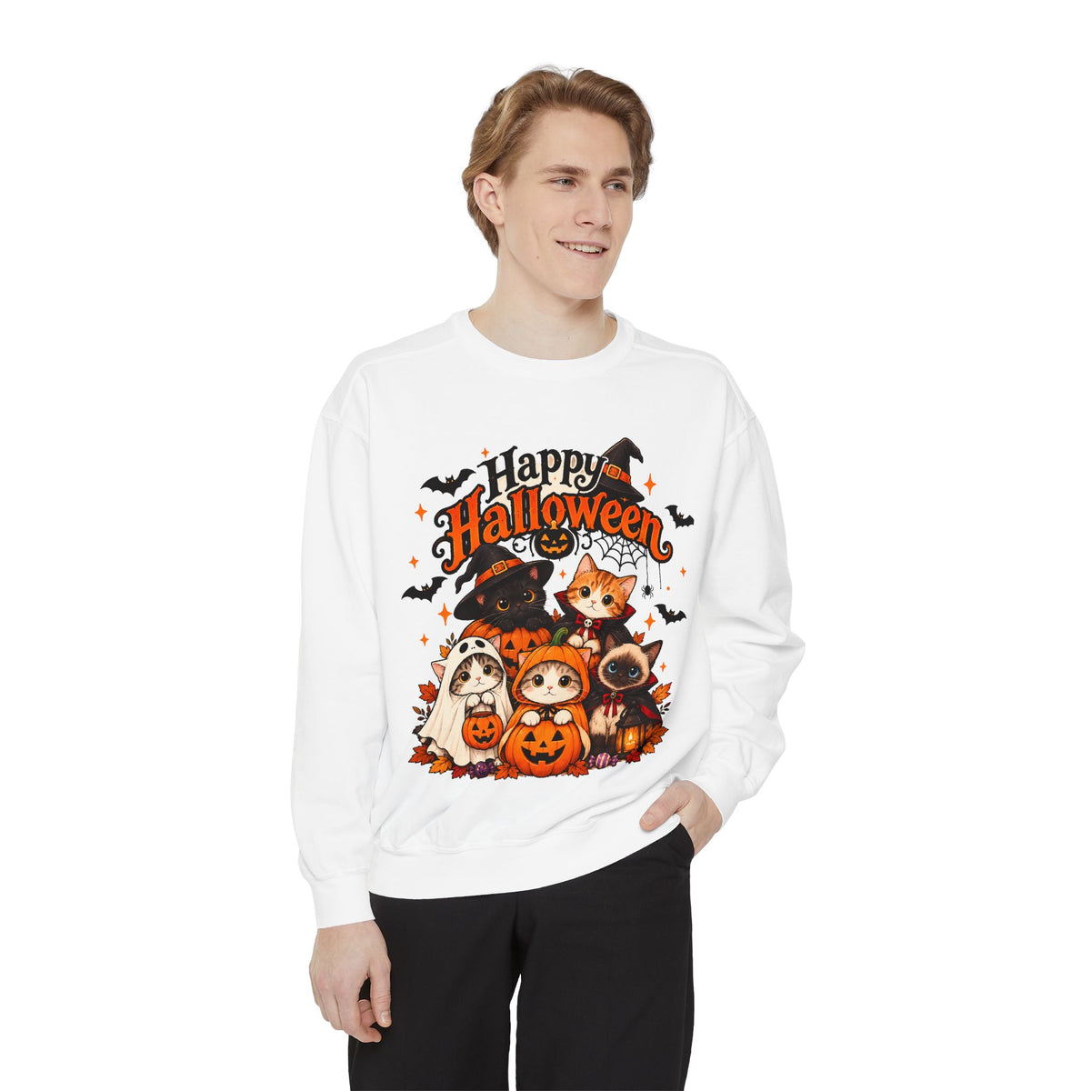 Halloween Cats & Pumpkins Sweatshirt