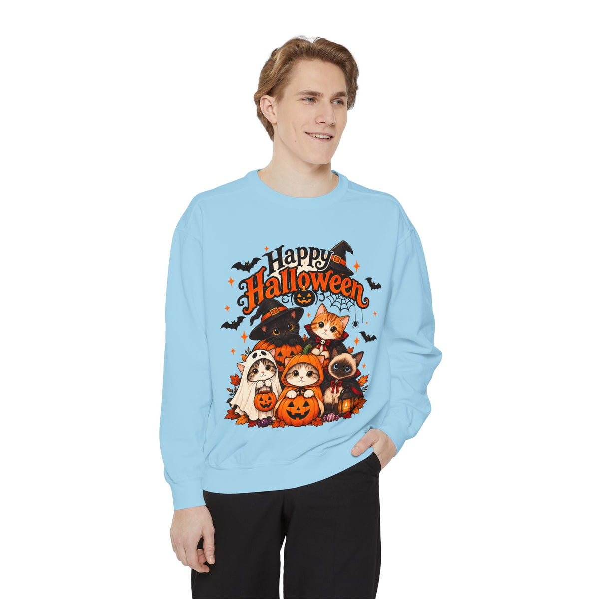 Halloween Cats & Pumpkins Sweatshirt