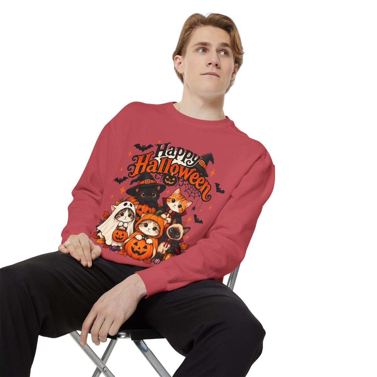 Halloween Cats & Pumpkins Sweatshirt