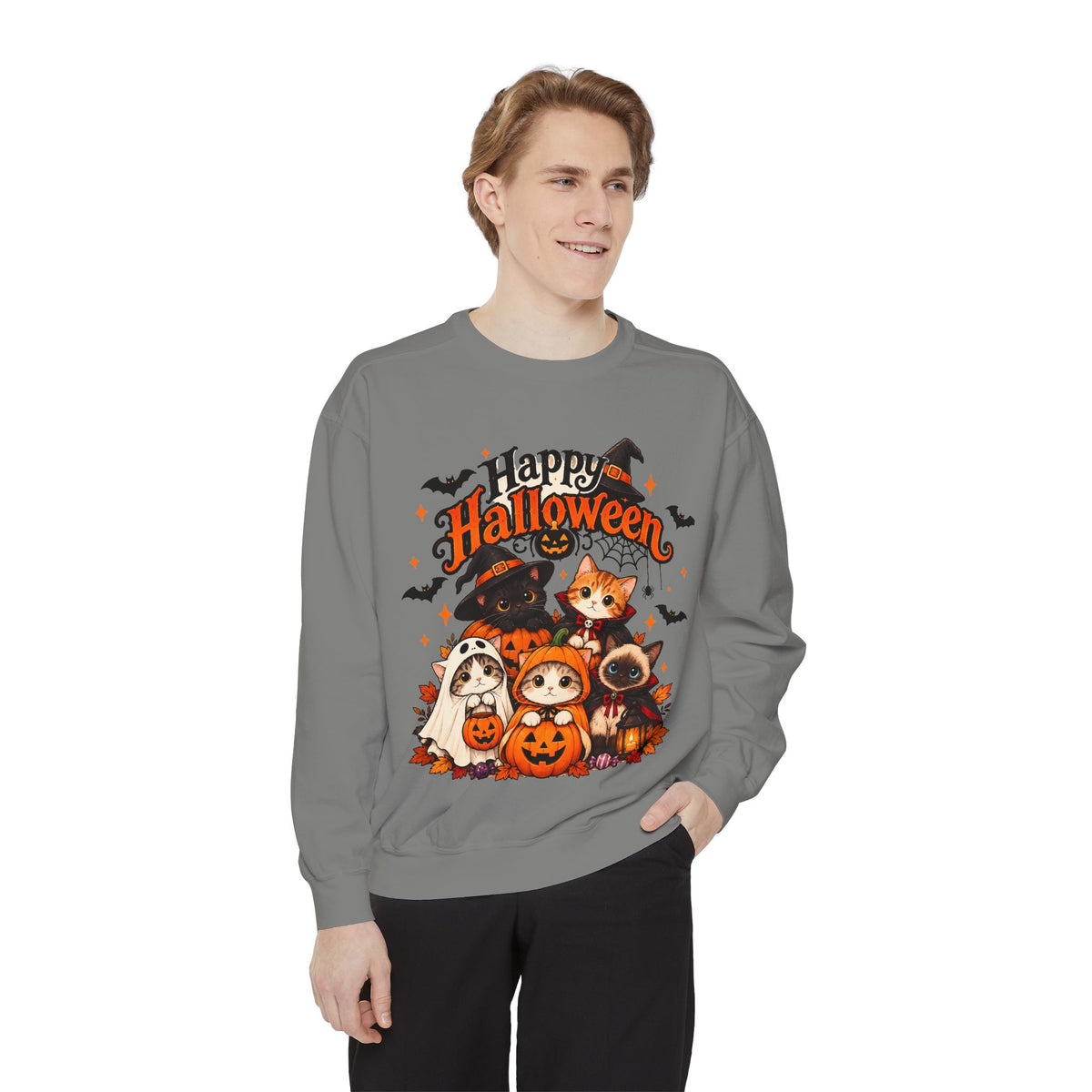 Halloween Cats & Pumpkins Sweatshirt
