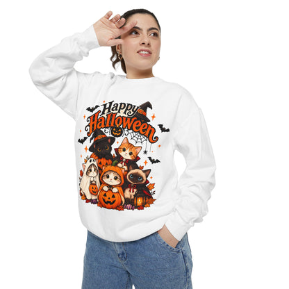 Halloween Cats & Pumpkins Sweatshirt