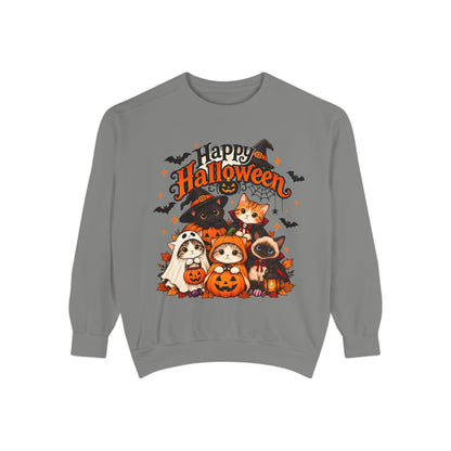 Halloween Cats & Pumpkins Sweatshirt