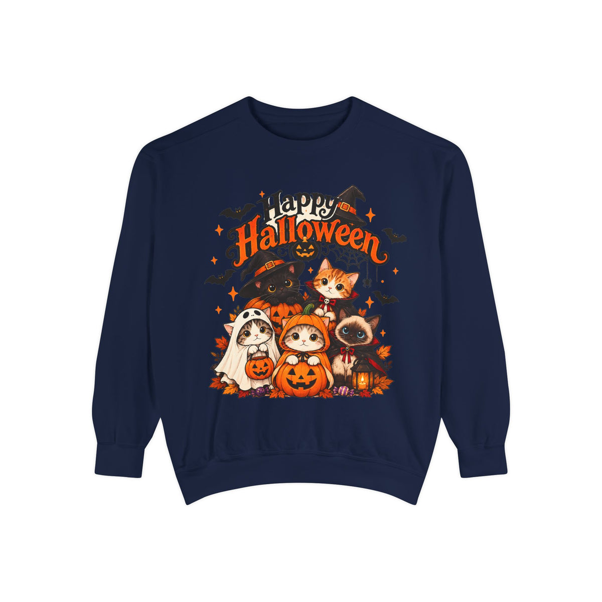 Halloween Cats & Pumpkins Sweatshirt