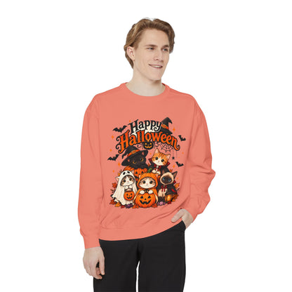 Halloween Cats & Pumpkins Sweatshirt