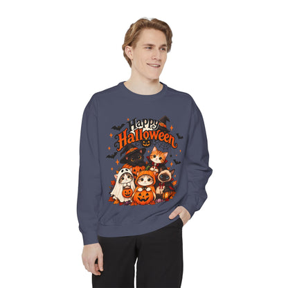 Halloween Cats & Pumpkins Sweatshirt