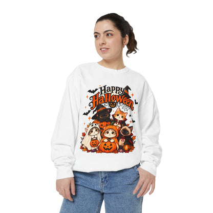 Halloween Cats & Pumpkins Sweatshirt