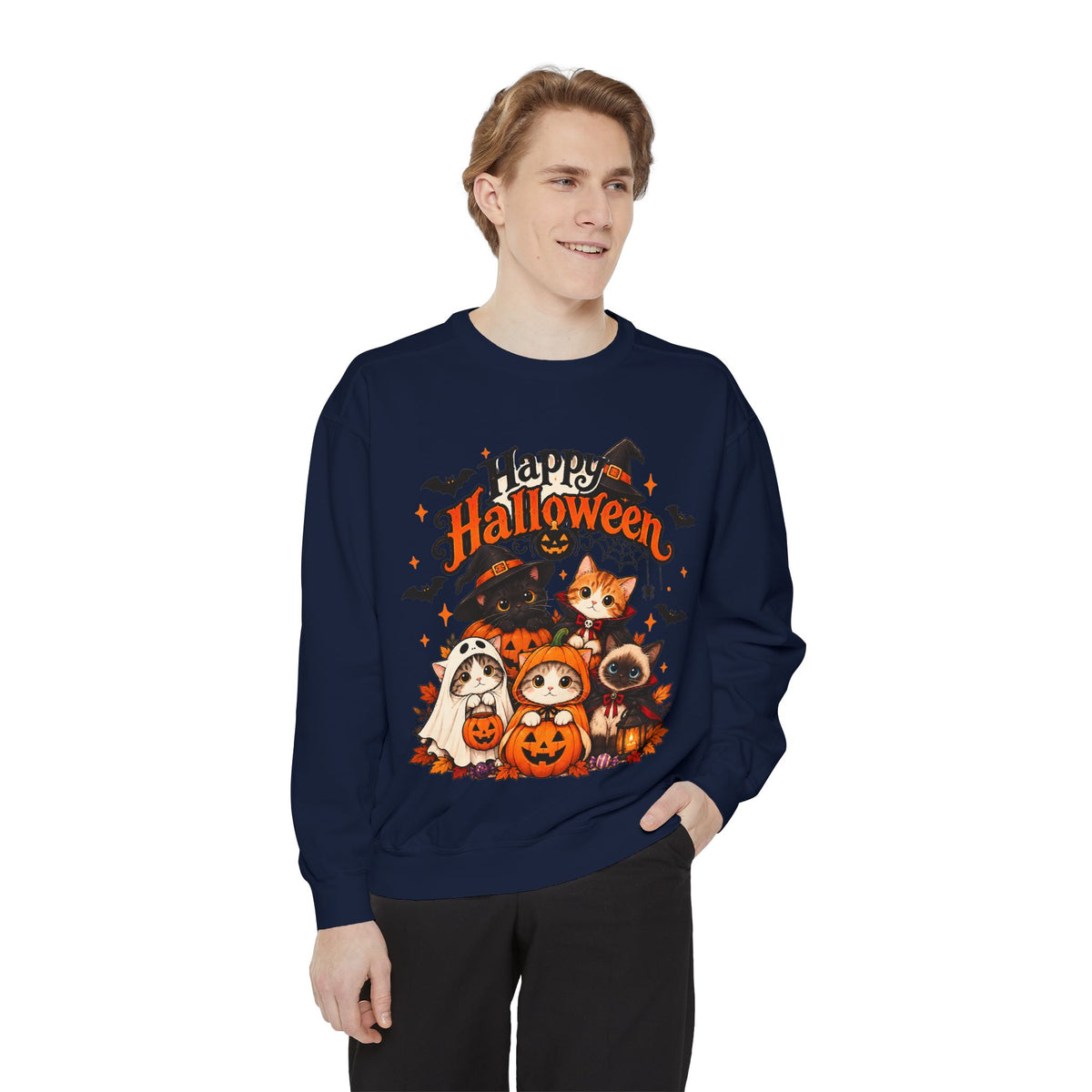 Halloween Cats & Pumpkins Sweatshirt