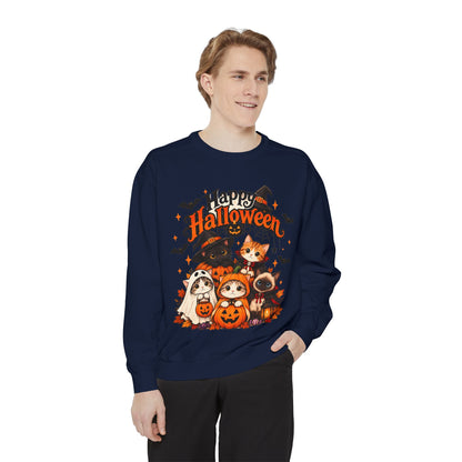 Halloween Cats & Pumpkins Sweatshirt